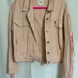 Le Lis Women's Light Pink Jean Jacket